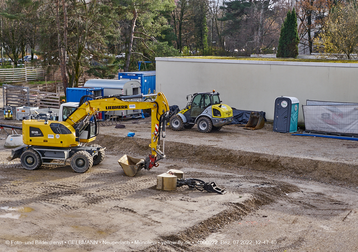 07.12.2022 - Baustelle an der Quiddestraße Haus für Kinder in Neuperlach